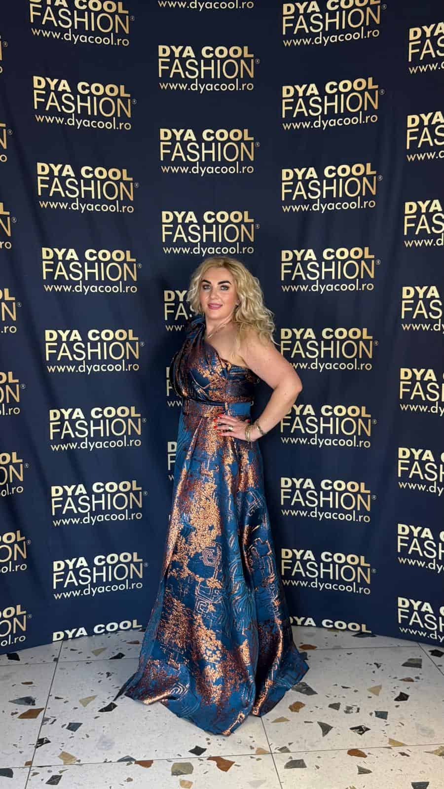 Rochie Lunga Blue-Coper DYA955 - imagine 3