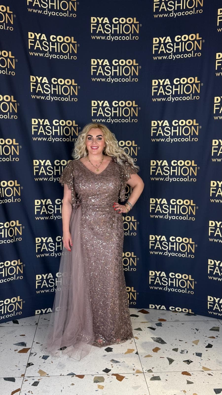 Rochie Lunga Lux Mocca Tulle DYA966