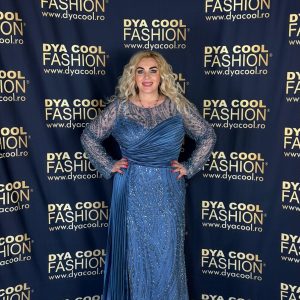 Rochie Lunga LX Albastru Satin DYA967