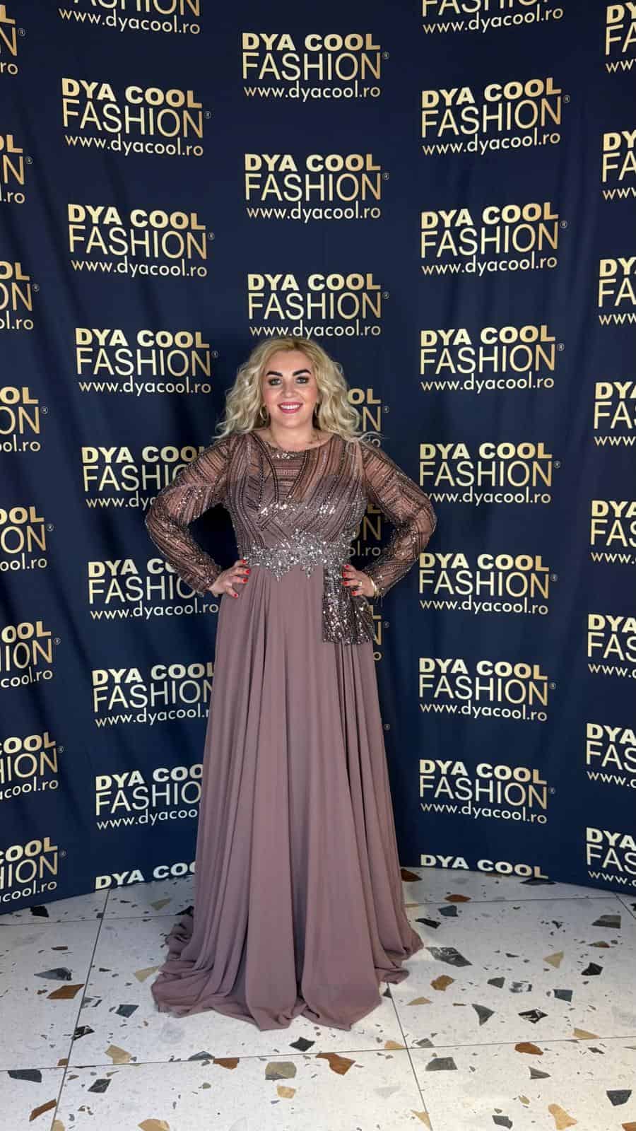 Rochie Lunga Lux Mocca Cristal DYA972
