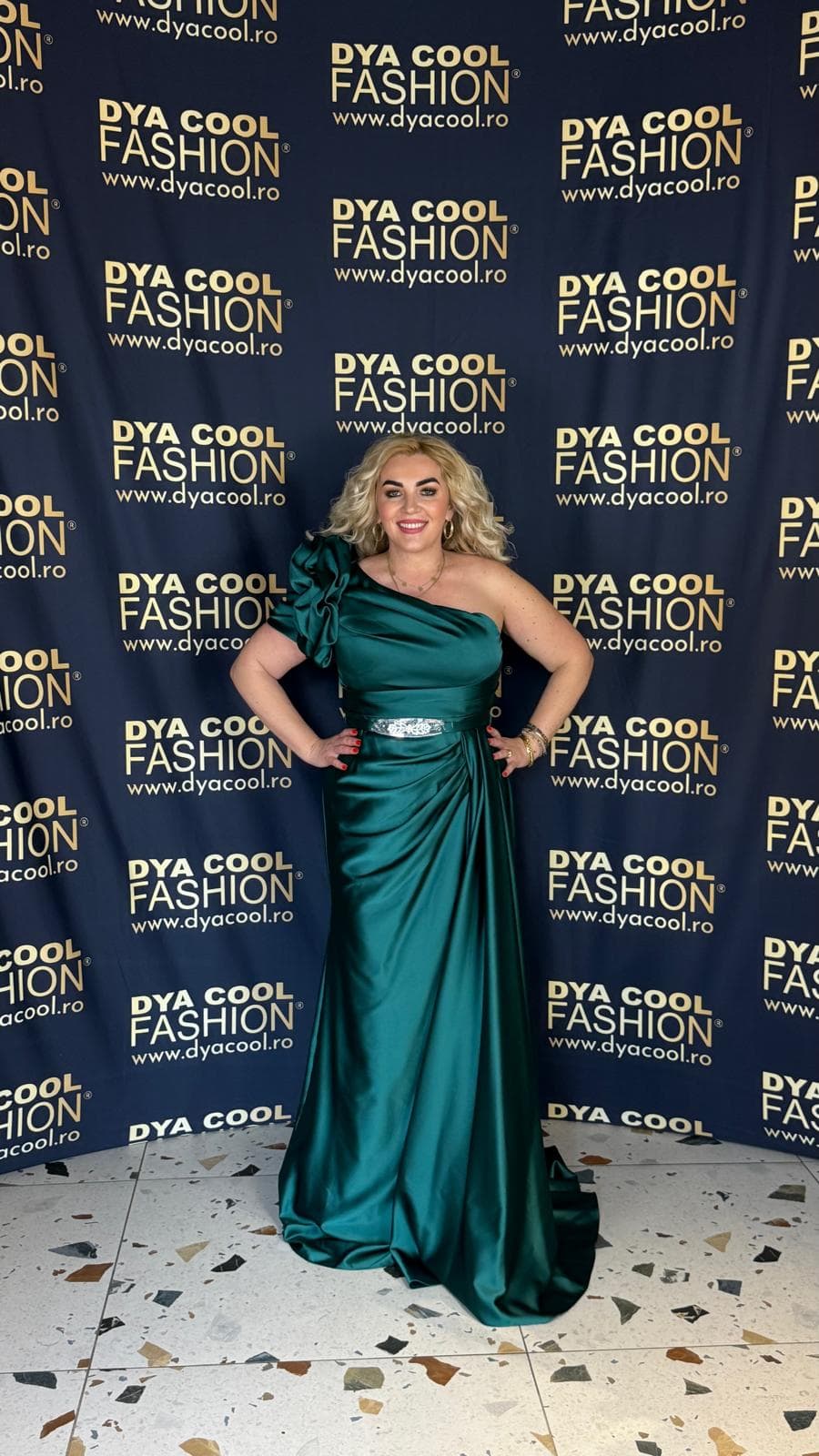 Rochie Lunga Verde Flower DYA994