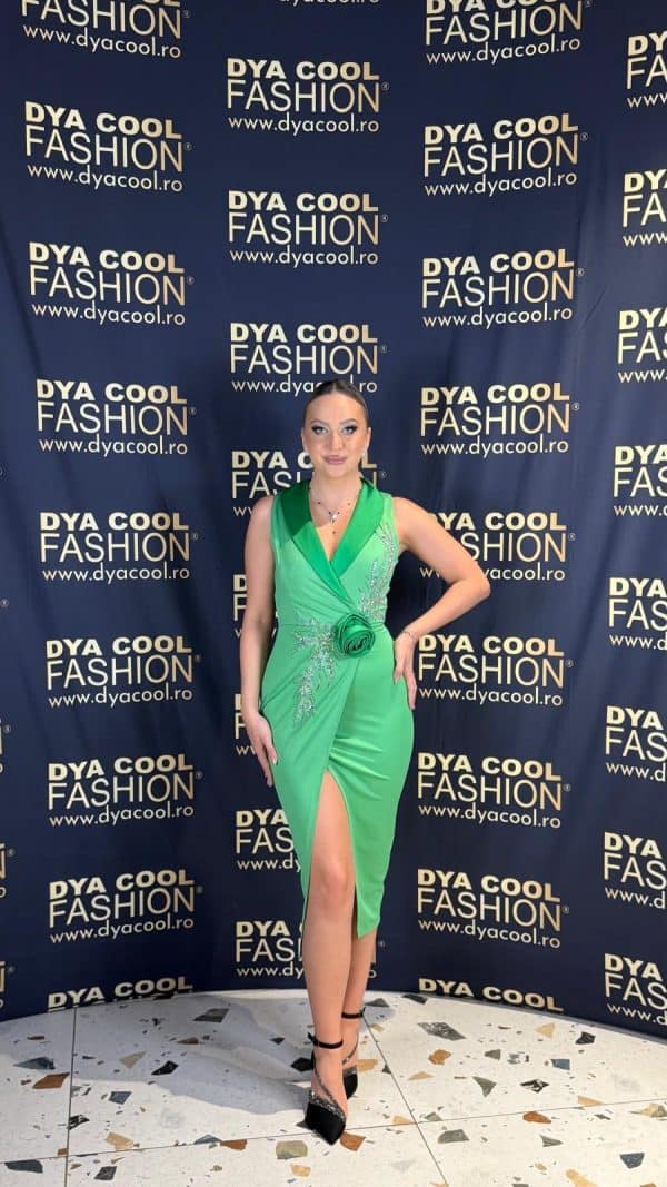 Rochie Midi Verde Fower DYA1002