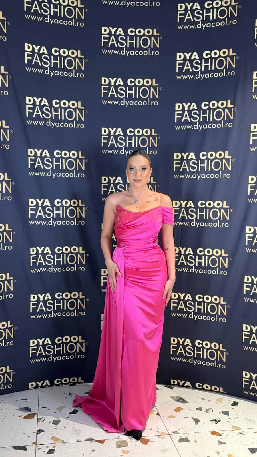 Rochie Lunga Fuxia Satin DYA1011