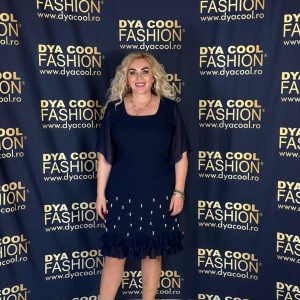 Rochie Midi Bleumarin cu Perle DYA1022