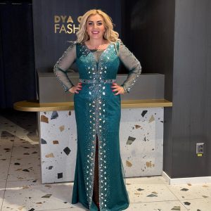 Rochie Lunga Verde Smarald DYA1028