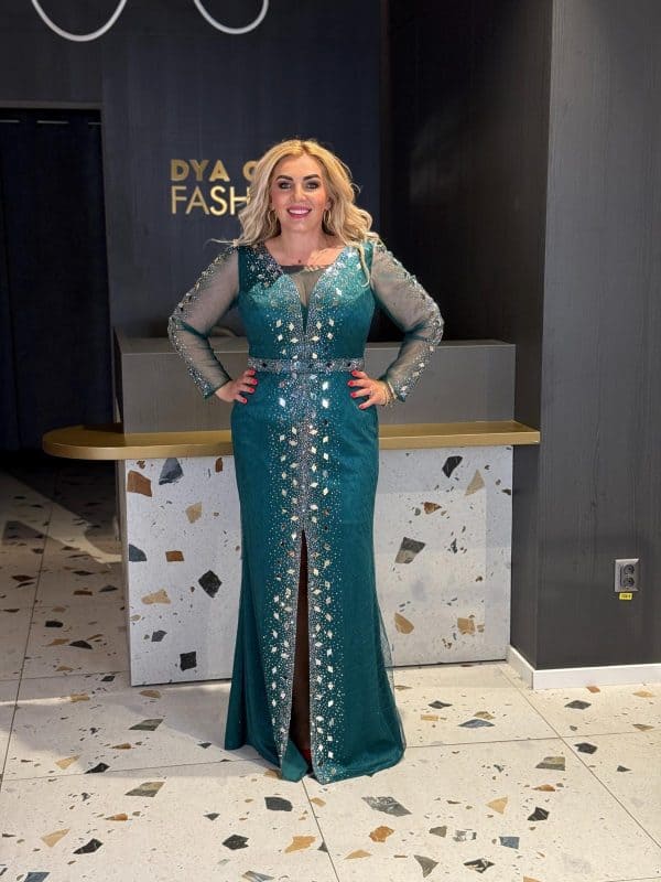 Rochie Lunga Verde Smarald DYA1028