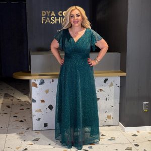 Rochie Lunga Verde Shine DYA1030