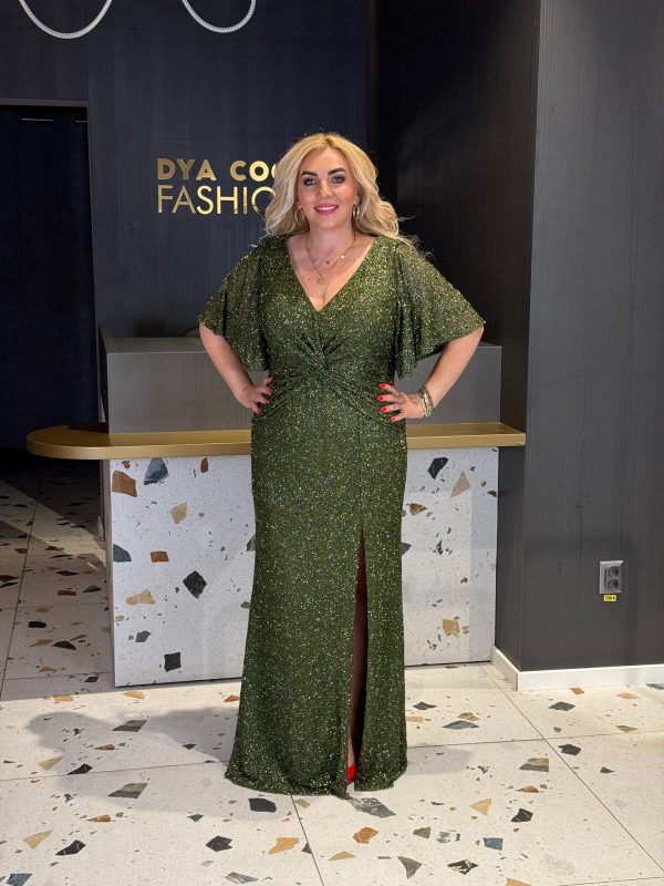 Rochie Lunga Verde Shine DYA1033