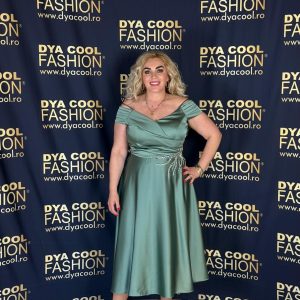 Rochie Midi Verde Satin Cristale DYA974