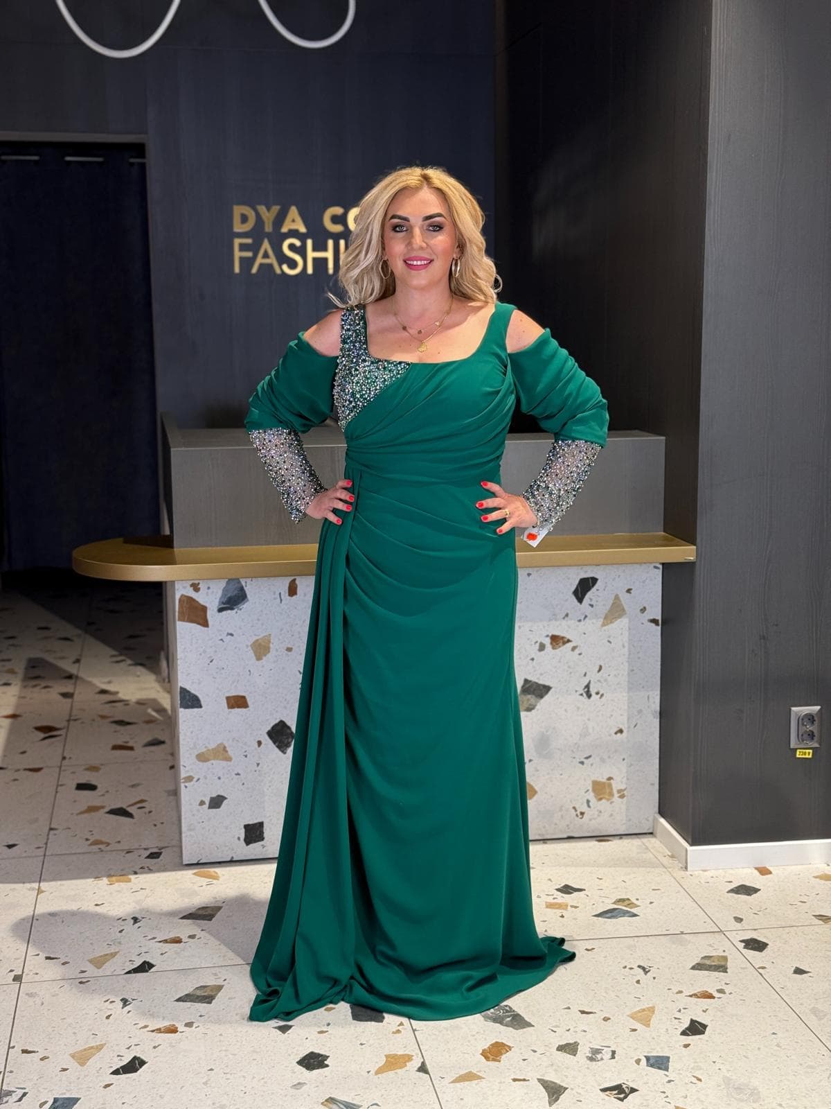 Rochie Lunga Verde DYA1032