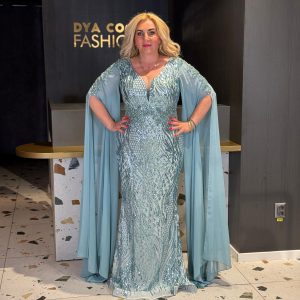 Rochie Lungă Lux Verde Menta Wings DYA1080