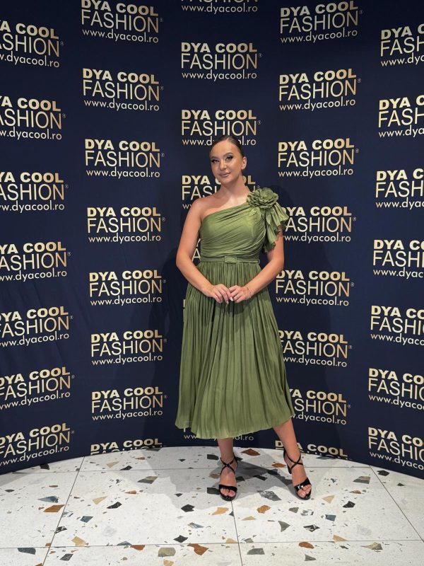 Rochie Midi Verde Fistic Flower DYA1057