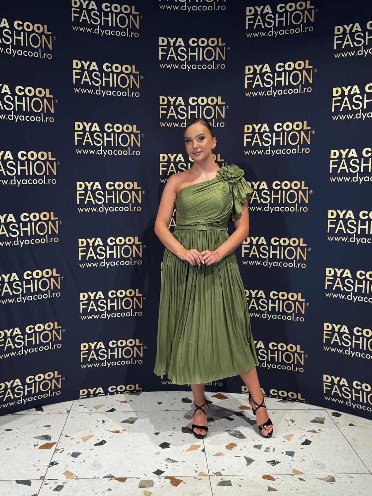 Rochie Midi Verde Fistic Flower DYA1057