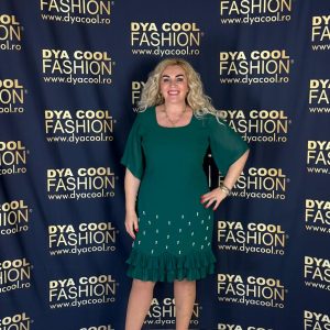 Rochie Midi Verde cu Perle DYA1109