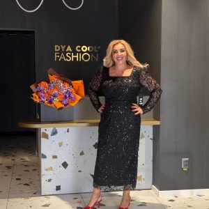 Rochie Midi Neagră cu Paiete DYA1153