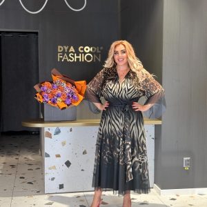 Rochie Midi Animal Print Cu Mâneci Din Voal DYA1189