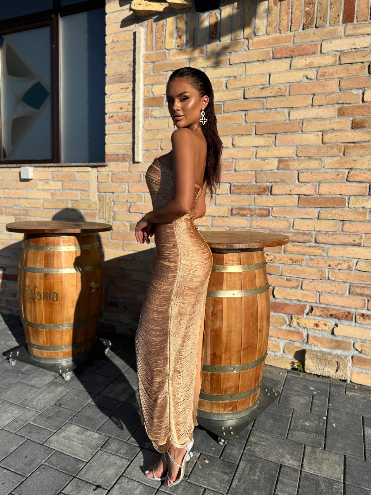 Rochie Lunga Aurie Tip Sirena DYA1195 - imagine 6