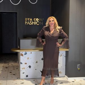 Rochie Midi Maro Cu Detalii Plisate DYA1238