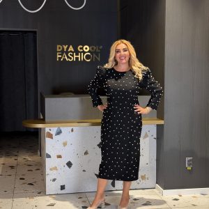 Rochie Midi Neagră Cu Perle DYA1277