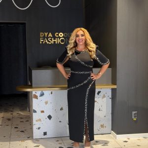 Rochie Lungă din Material Elastic Negru Pietricele DYA1302
