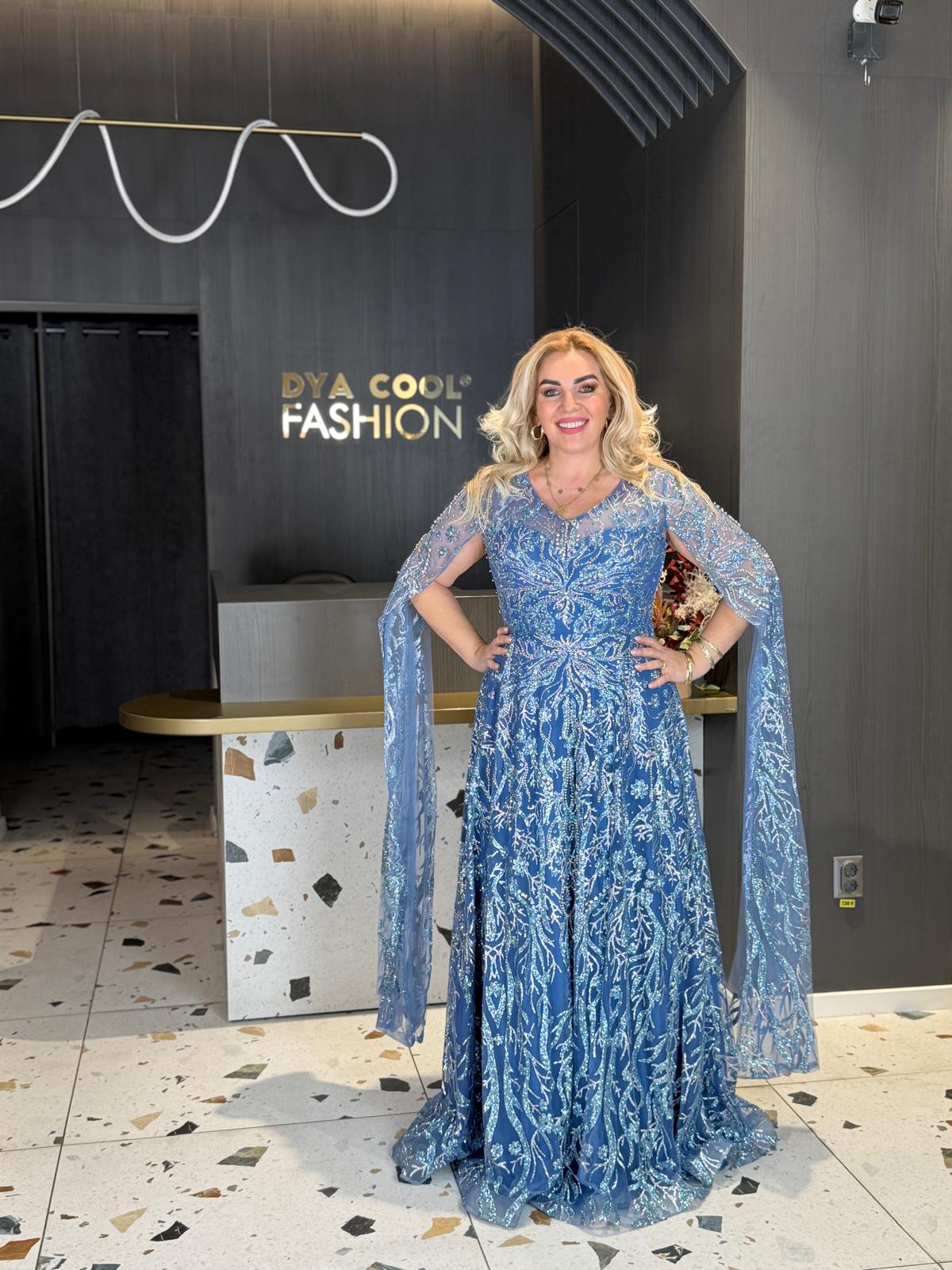 Rchie Lux Albastru-Argintiu cu Maneca Oversized DYA832